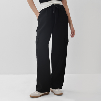 Брюки женские карго MIST размер 46 (L), чёрные