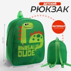 Рюкзак детский с карманом "Динозаврик", 30*25 см