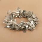 Листья на металлической проволоке, 21 × 18 мм, 5 м, цвет серебряный - фото 9743886