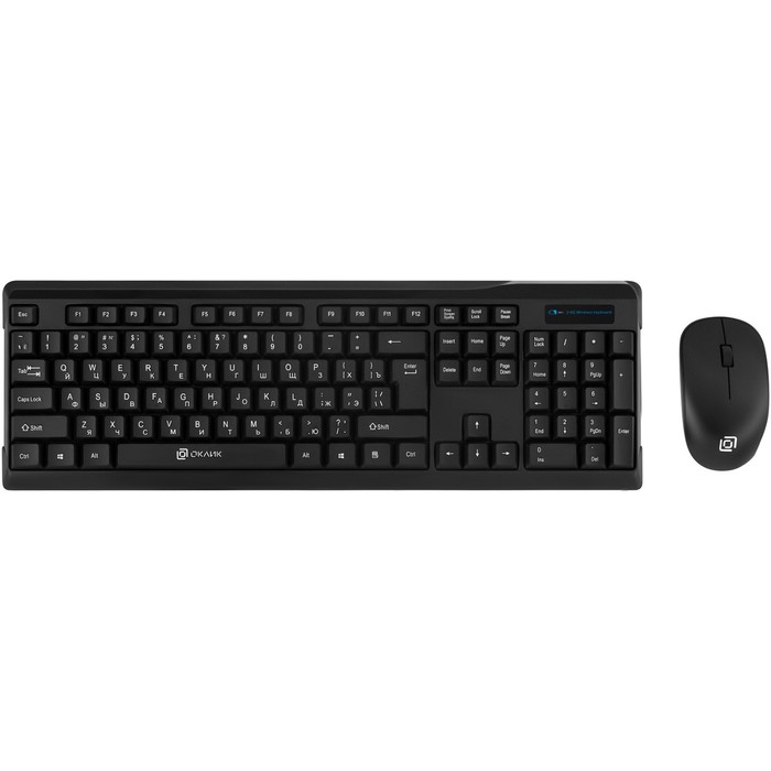 Клавиатура + мышь Оклик 230M клав:черный мышь:черный USB беспроводная (412900) - Фото 1