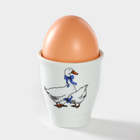 Подставка фарфоровая для яйца «Гуси», 50 мл - фото 321509829