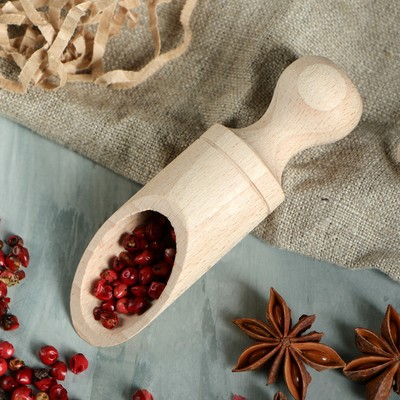 Совочек для специй "Вент", 9 см, массив бука