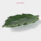 УЦЕНКА Блюдо сервировочное Доляна «Лист», 27×16.1×2.8 см, цвет зелёный - Фото 2