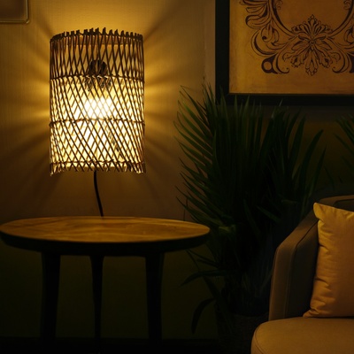 Светильник настенный из ротанга «Сетка», 1×120 Вт, Е27, 16×10×23 см