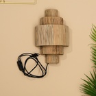 Светильник настенный из ротанга "Водопад" 1х120Вт, Е27, 20х14х32 см - фото 5036689