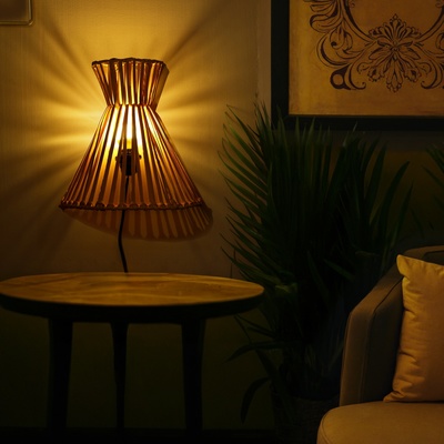 Светильник настенный из ротанга «Гавайи», 1×120 Вт, Е27, 30×15×30 см