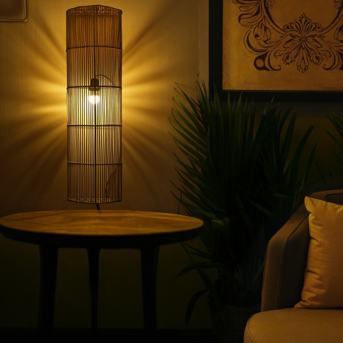 Светильник настенный из ротанга «Айша», 2×120 Вт, Е27, 23×15×80 см - Фото 1