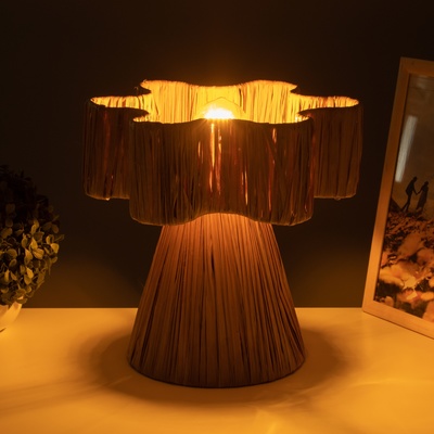 Светильник настольный из ротанга «Мелати», 1×120 Вт, Е27, 30×30×30 см