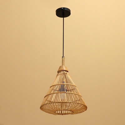 Светильник потолочный из ротанга "Конус" 1х120Вт, Е27, 30х30х40 см