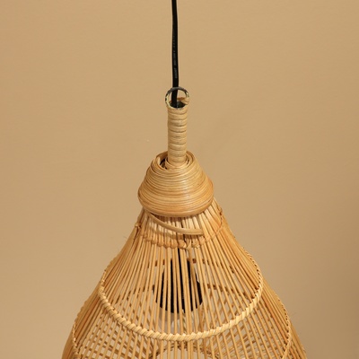 Светильник потолочный из ротанга "Конус" 1х120Вт, Е27, 30х30х40 см