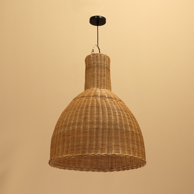 Светильник потолочный из ротанга «Колокольчик», 1×120 Вт, Е27, 50×50×60 см