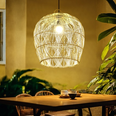 Светильник потолочный из ротанга «Альфиан», 1×120 Вт, Е27, 45×45×45 см