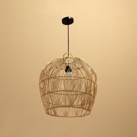 Светильник потолочный из ротанга «Альфиан», 1×120 Вт, Е27, 45×45×45 см