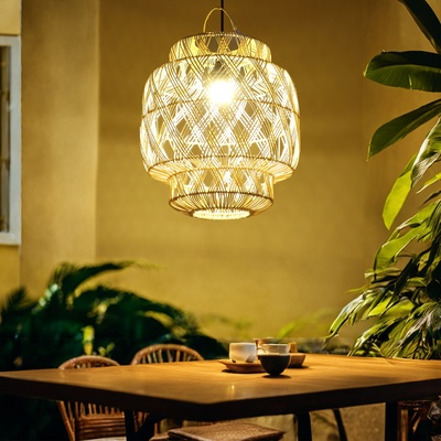 Светильник потолочный из ротанга «Райан», 1×120 Вт, Е27, 40×40×40 см