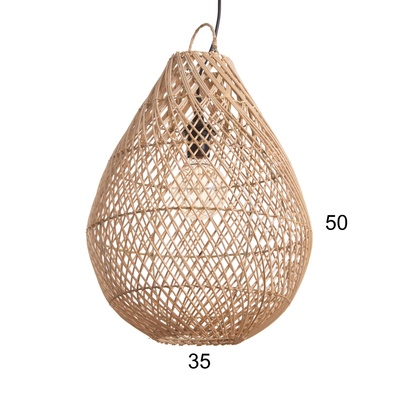 Светильник потолочный из ротанга «Адэ», 1×120 Вт, Е27, 36×36×46 см