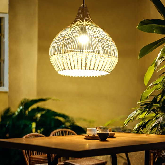 Светильник потолочный из ротанга «Лукман», 1×120 Вт, Е27, 40×40×40 см