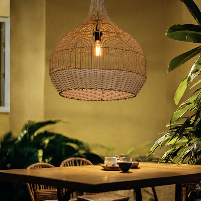 Светильник потолочный из ротанга «Лукман», 1×120 Вт, Е27, 60×60×65 см
