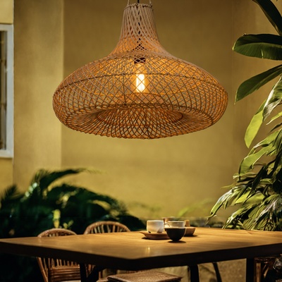 Светильник потолочный из ротанга «Элвин», 1×120 Вт, Е27, 60×60×40 см
