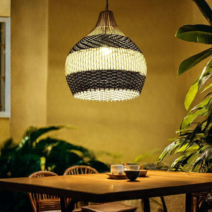 Светильник потолочный из ротанга «Юди», 1×120 Вт, Е27, 60×60×40 см - Фото 1