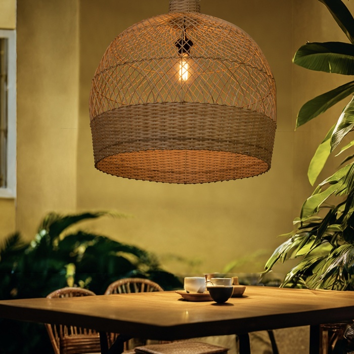 Светильник потолочный из ротанга «Альби», 1×120 Вт, Е27, 60×60×60 см