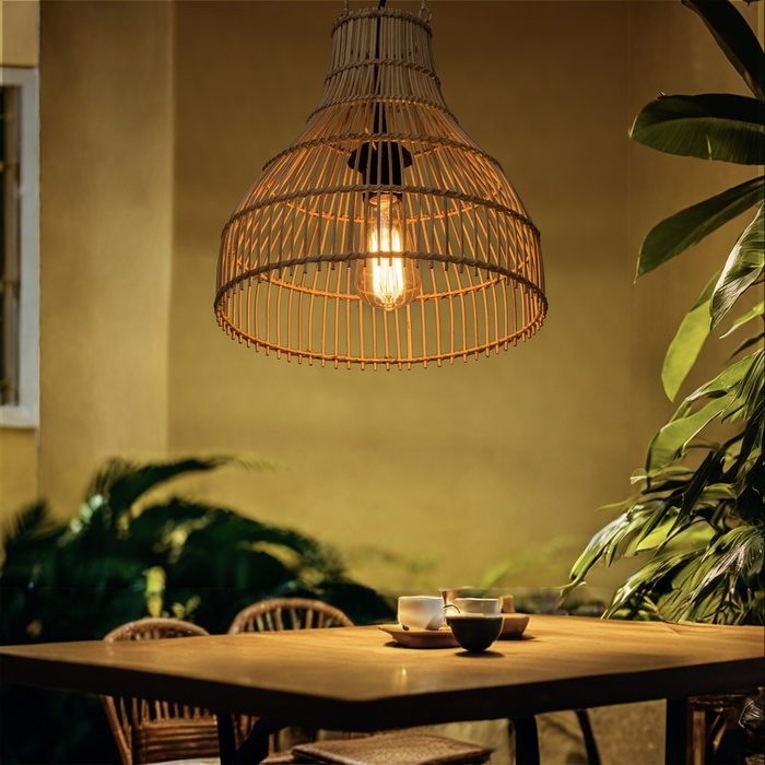 Светильник потолочный из ротанга «Сатрия», 1×120 Вт, Е27, 30×30×30 см - Фото 1