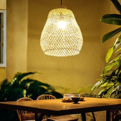 Светильник потолочный из ротанга «Донни», 1×120 Вт, Е27, 30×30×40 см