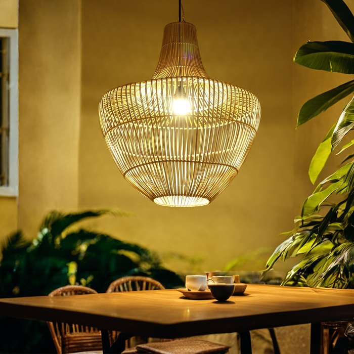 Светильник потолочный из ротанга «Рико», 1×120 Вт, Е27, 60×60×70 см