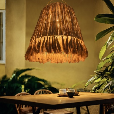 Светильник потолочный из пальмы «Альбертус», 1×120 Вт, Е27, 100×100×110 см