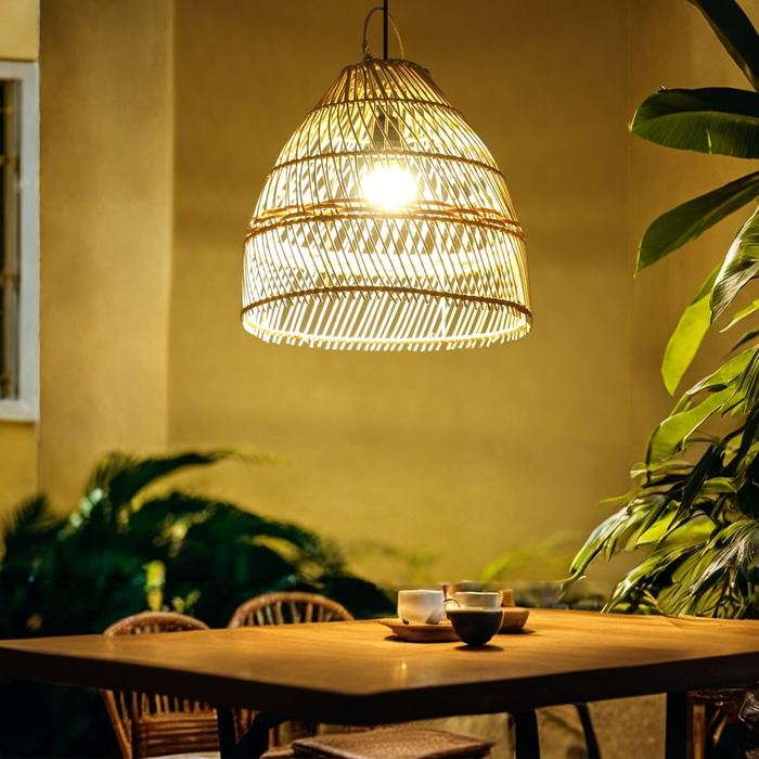 Светильник потолочный из ротанга «Эль», 1×120 Вт, Е27, 30×30×30 см - Фото 1