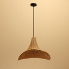 Светильник потолочный из ротанга "Куин" 1х120Вт, Е27, 55х40 см 10090902 - фото 16947665