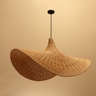 Светильник потолочный из ротанга "Куин" 1х120Вт, Е27, 100х70 см - фото 5037026