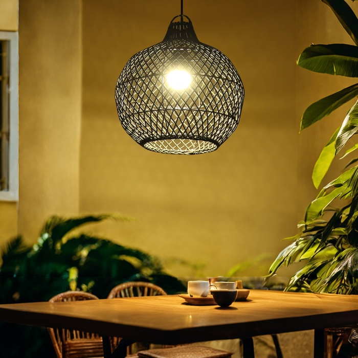 Светильник потолочный из ротанга «Бастиан», 1×120 Вт, Е27, 30×30×30 см - Фото 1