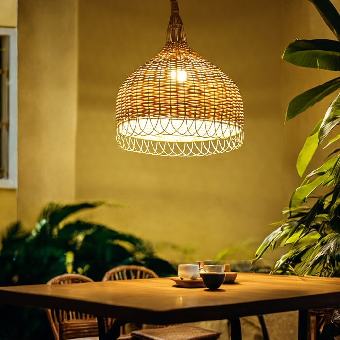 Светильник потолочный из ротанга «Рафа», 1×120 Вт, Е27, 40×40×50 см - Фото 1