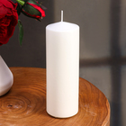 Набор свечей цилиндров, 5х15 см, 5х12 см, 5х10 см, 3в1, белая - Фото 3