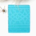 Полотенце махровое Арабский узор, 100х180см, цвет бирюза, 300г/м, хлопок - фото 23970251