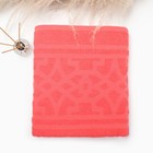 Полотенце махровое Арабский узор, 100х180см, цвет корал, 300г/м, хлопок - фото 23970253