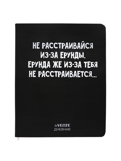 Дневник универсальный для 1-11 класса «Не расстраивайся из-за ерунды», интегральная обложка, искусственная кожа, шелкография, ляссе, 80 г/м²