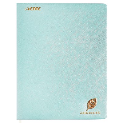 Дневник школьный для 1-11 классов Leaf, твёрдая обложка, искусственная кожа, с поролоном, тиснение фольгой, ляссе, 80 г/м²