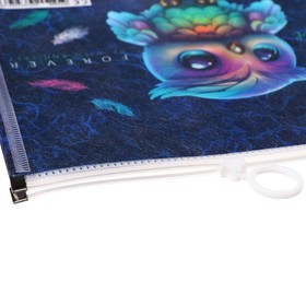 Папка-конверт на молнии ZIP А5 с расширением 240 х 185 х 30 мм, 180 мкм deVENTE Happy Owl