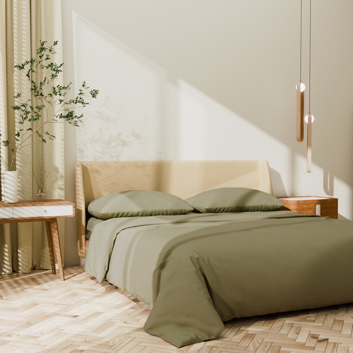 Постельное бельё LoveLife евро Ripe olive 200х217см, 225х240см, 50х70см-2шт, 100%хлопок, сатин, 125г/м² - Фото 1