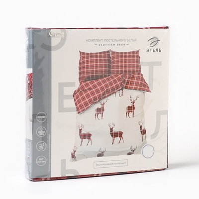 Постельное бельё 2-спальное «Этель» Scottish deer, поплин