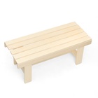 Лавочка (скамейка) деревянная из липы 100 х 45 х 42 см, без спинки, для бани и дачи - Фото 2