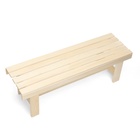 Лавочка (скамейка) деревянная из липы 130 х 45 х 42 см, без спинки, для бани и дачи - Фото 2