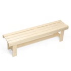Лавочка (скамейка) деревянная из липы 150 х 32 х 42 см, без спинки, для бани и дачи - Фото 2