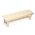 Лавочка (скамейка) деревянная из липы 150 х 45 х 42 см, без спинки, для бани и дачи - Фото 2