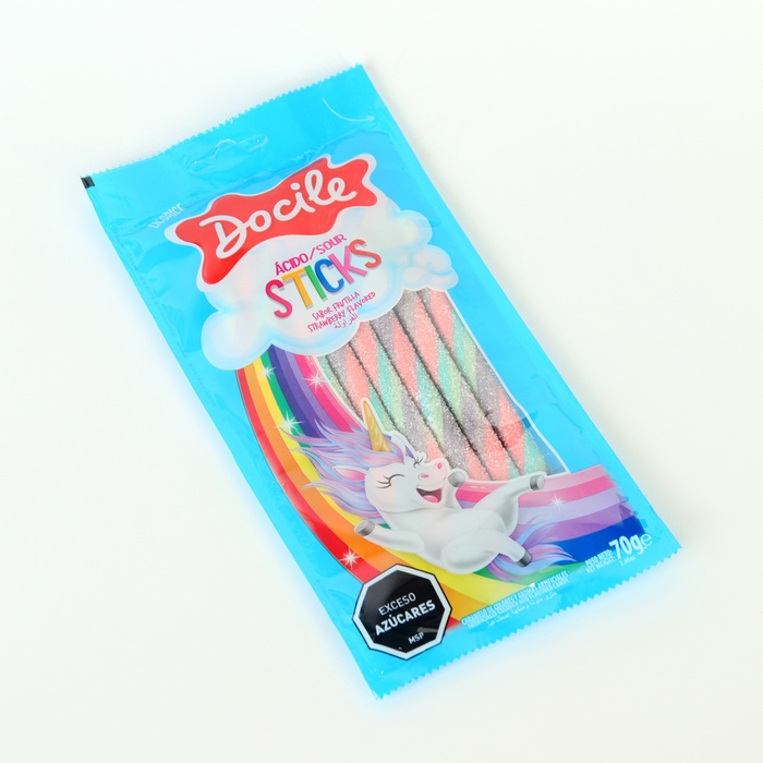 Жевательный мармелад Docile unicorn sour strawberry colored pencil, 70 г