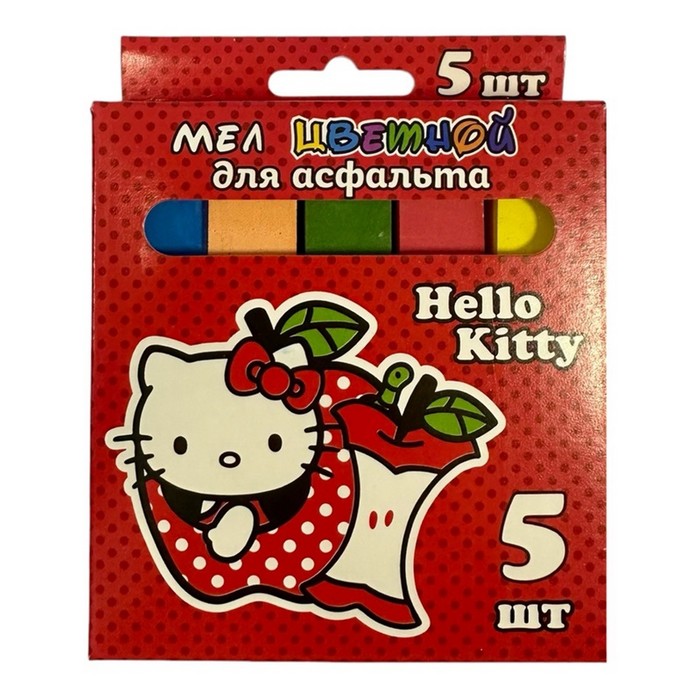 Мел цветной «Hello Kitty. JUMBO», 5 шт. - Фото 1