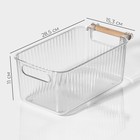 Контейнер для хранения с ручкой LaDо́m «Кристалл», 28.5×15.3×11 см, цвет прозрачный - Фото 3