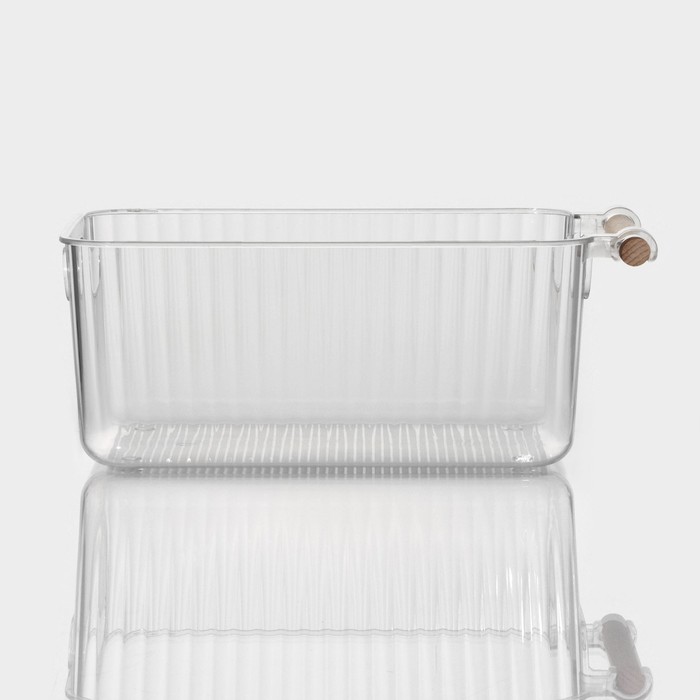 Контейнер для хранения с ручкой LaDо́m «Кристалл», 28,5×15,3×11 см, цвет прозрачный