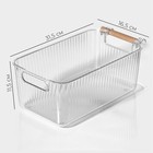 Контейнер для хранения с ручкой LaDо́m «Кристалл», 31,5×16,5×11,5 см, цвет прозрачный - Фото 3